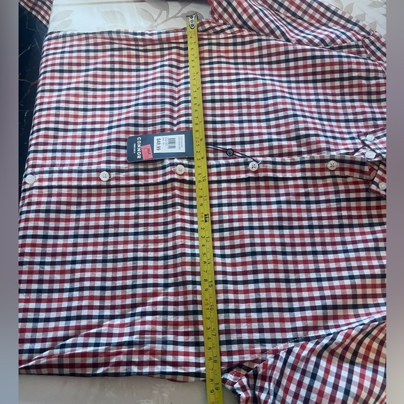 Connor Men's  Checkered cotton Long Sleeve Collared Button Up Shirt Size XS - Picture 6 of 7